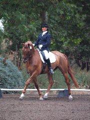 Barbro on her horse Monterey