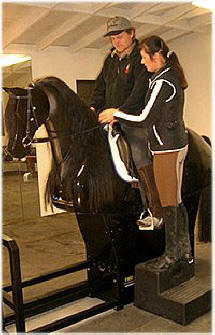 A rider on the simulator!